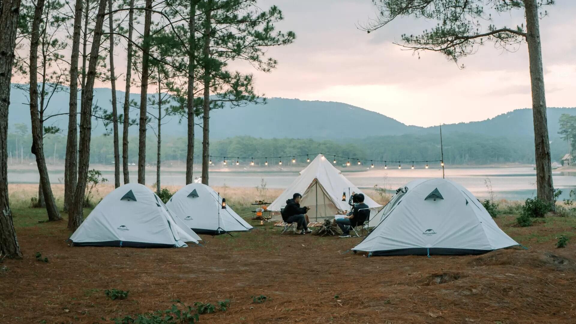 cắm trại ở hồ tuyền lâm