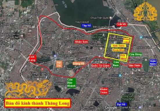 Bản đồ Hoàng Thành Thăng Long